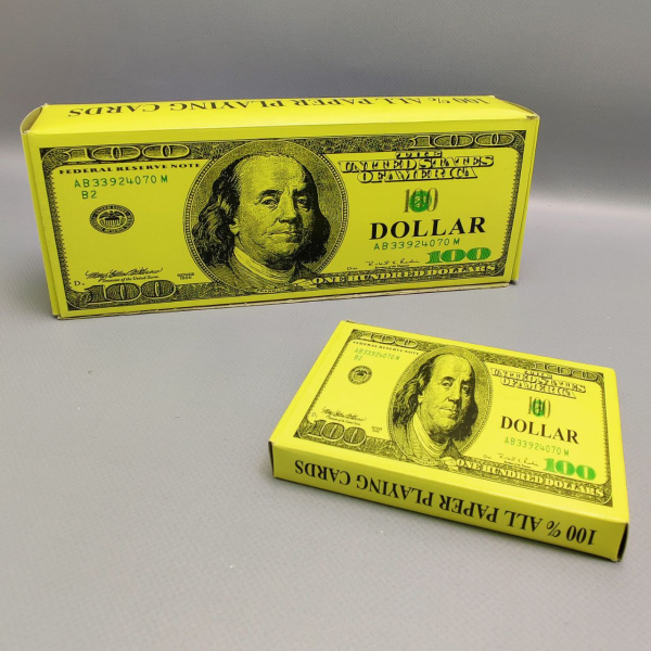 Карты игральные "Dollar" / 2 колоды по 54 шт. / пластиковое покрытие